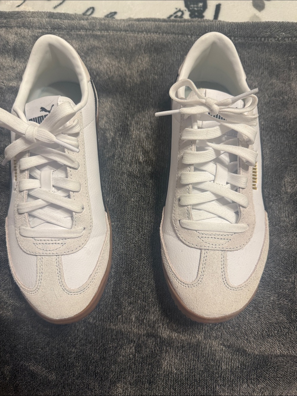 Puma White & Cream Low-Top Women's Sneakers
